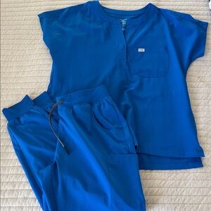 Royal Blue Scrub Set